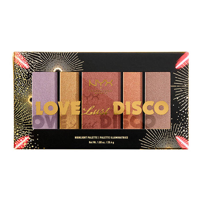 NYX Disco Glow Highlight Palette – Ultra-Reflective 5-Color Shimmer Set