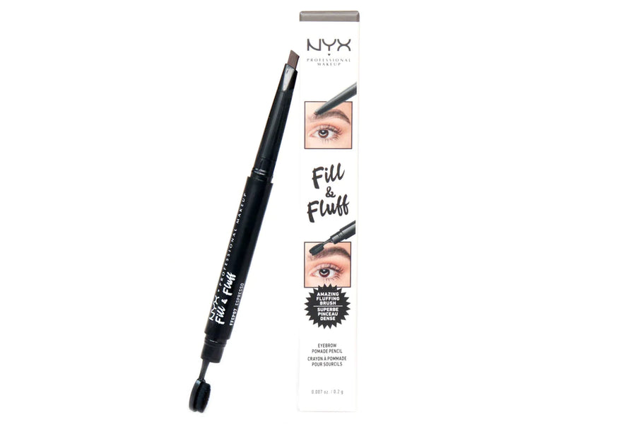 NYX Fill & Fluff Eyebrow Pencil – 2-in-1 Brow Definer & Blender | 0.2g