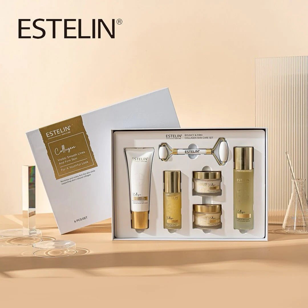ESTELIN Collagen Skin Care Set – 6-in-1 Anti-Aging & Firming Face Kit